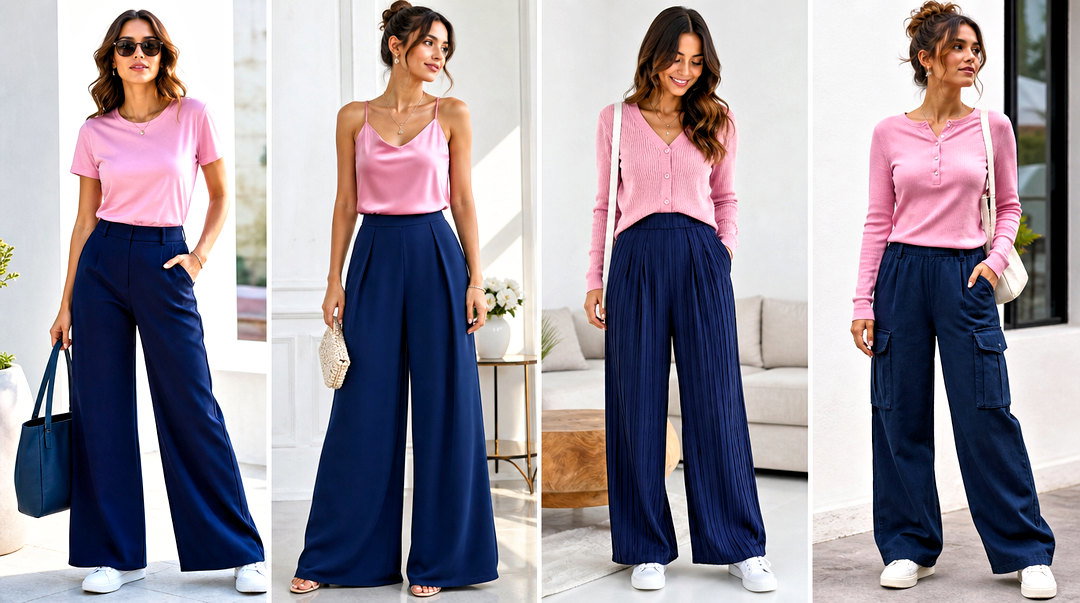 25 Pink Top Navy Blue Pants: Effortless Chic Outfit Ideas