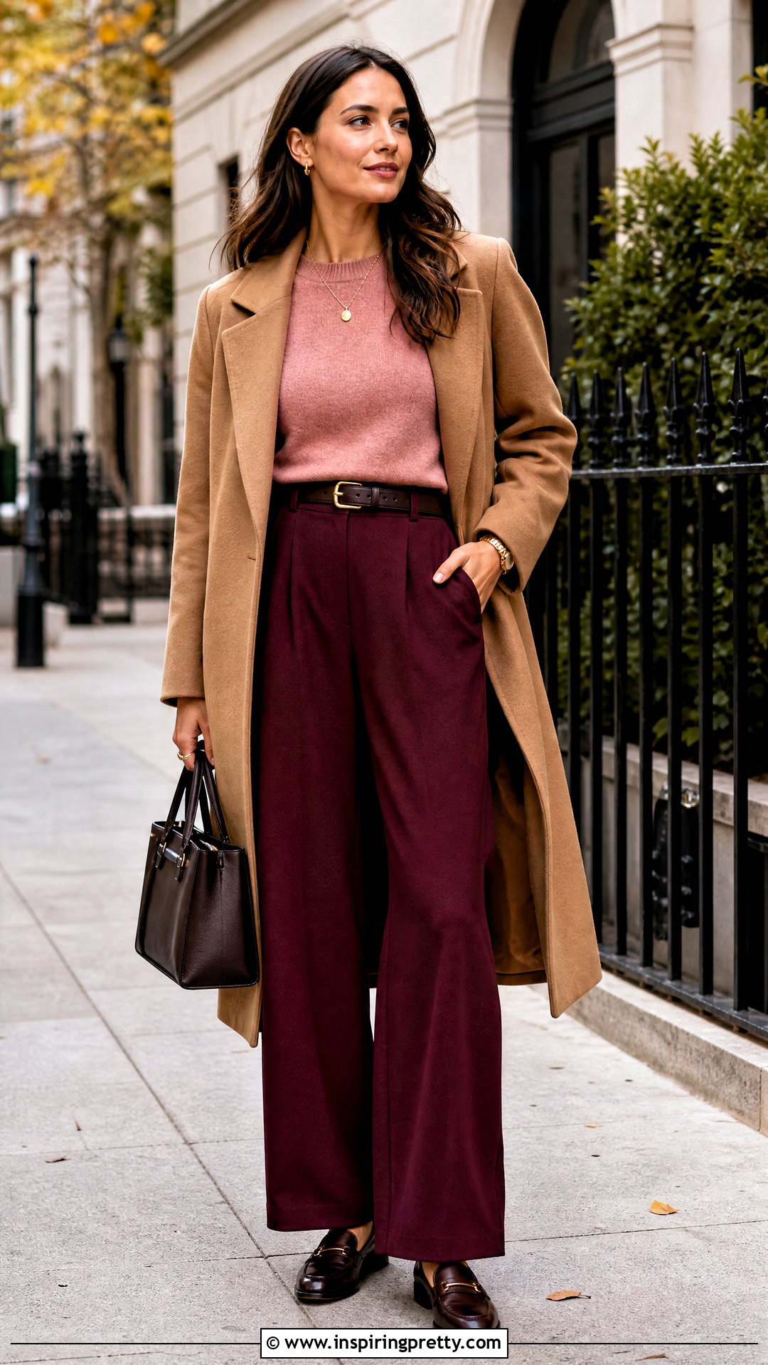 Pink Top With Burgundy Pants - 50 pink top outfit ideas