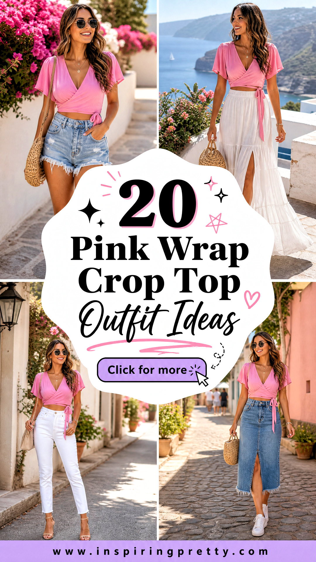 20 Pink Wrap Crop Top Outfit Ideas for Effortless Style - 20 Pink Wrap Crop Top Outfit Ideas for Effortless Style