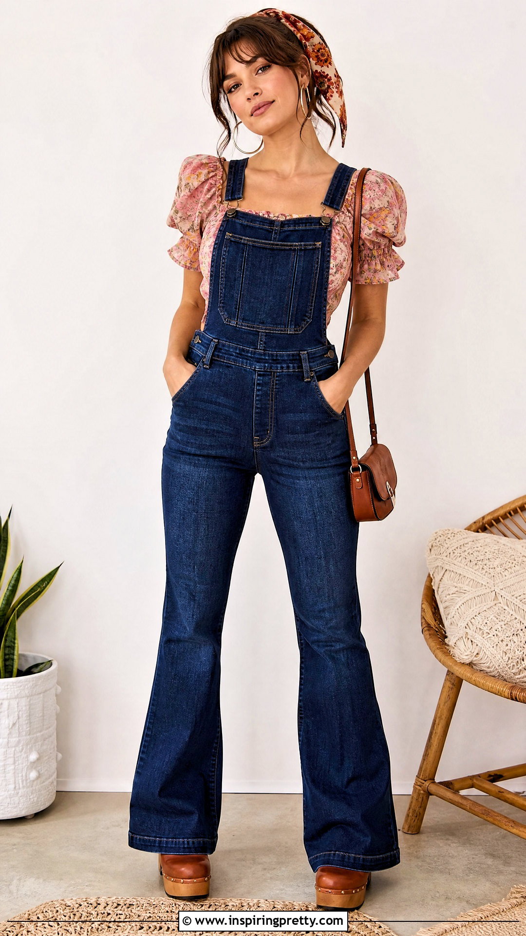 Pink s Top With Denim Overalls - 25 Pink 70S Top outfit ideas