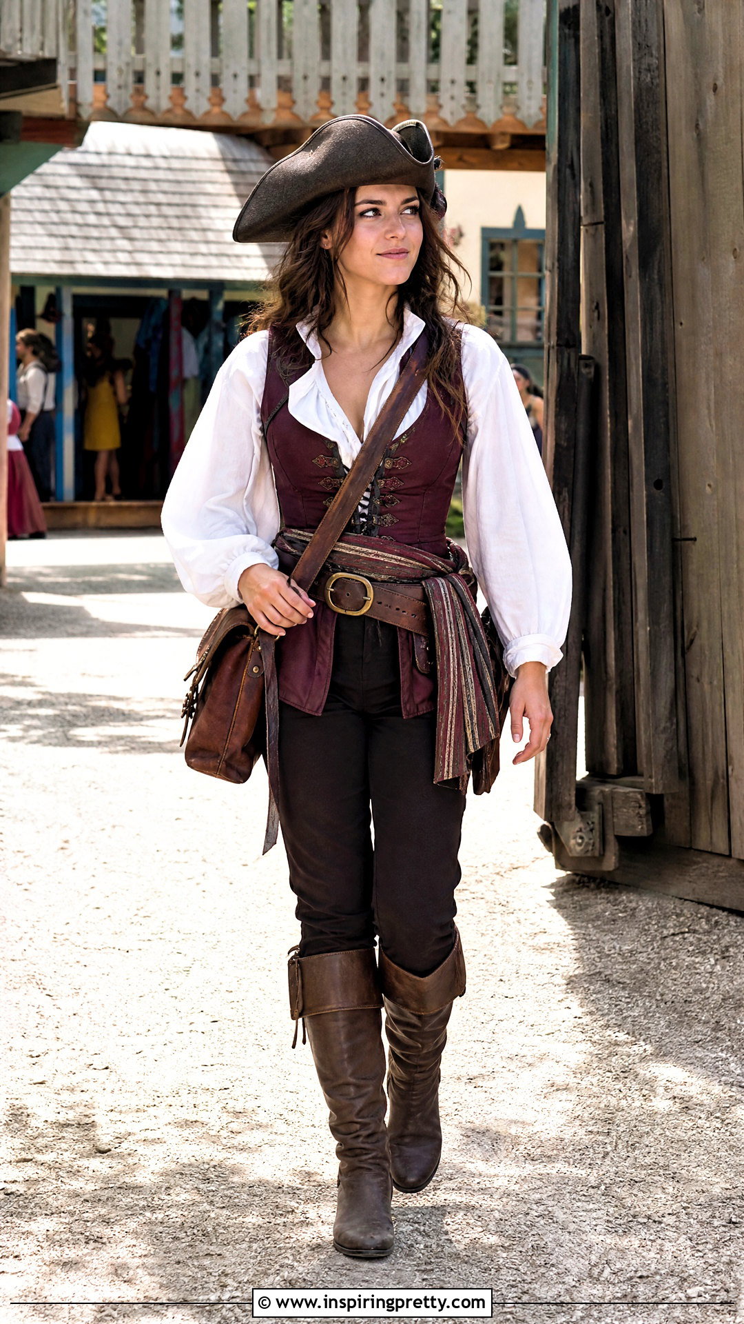 Pirate Vest With White Shirt And Breeches - 25 female pirate top outfit ideas
