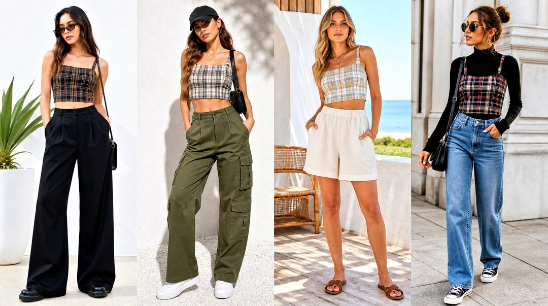 20 Plaid Crop Top Fashion Ideas for Trendy Layered Looks