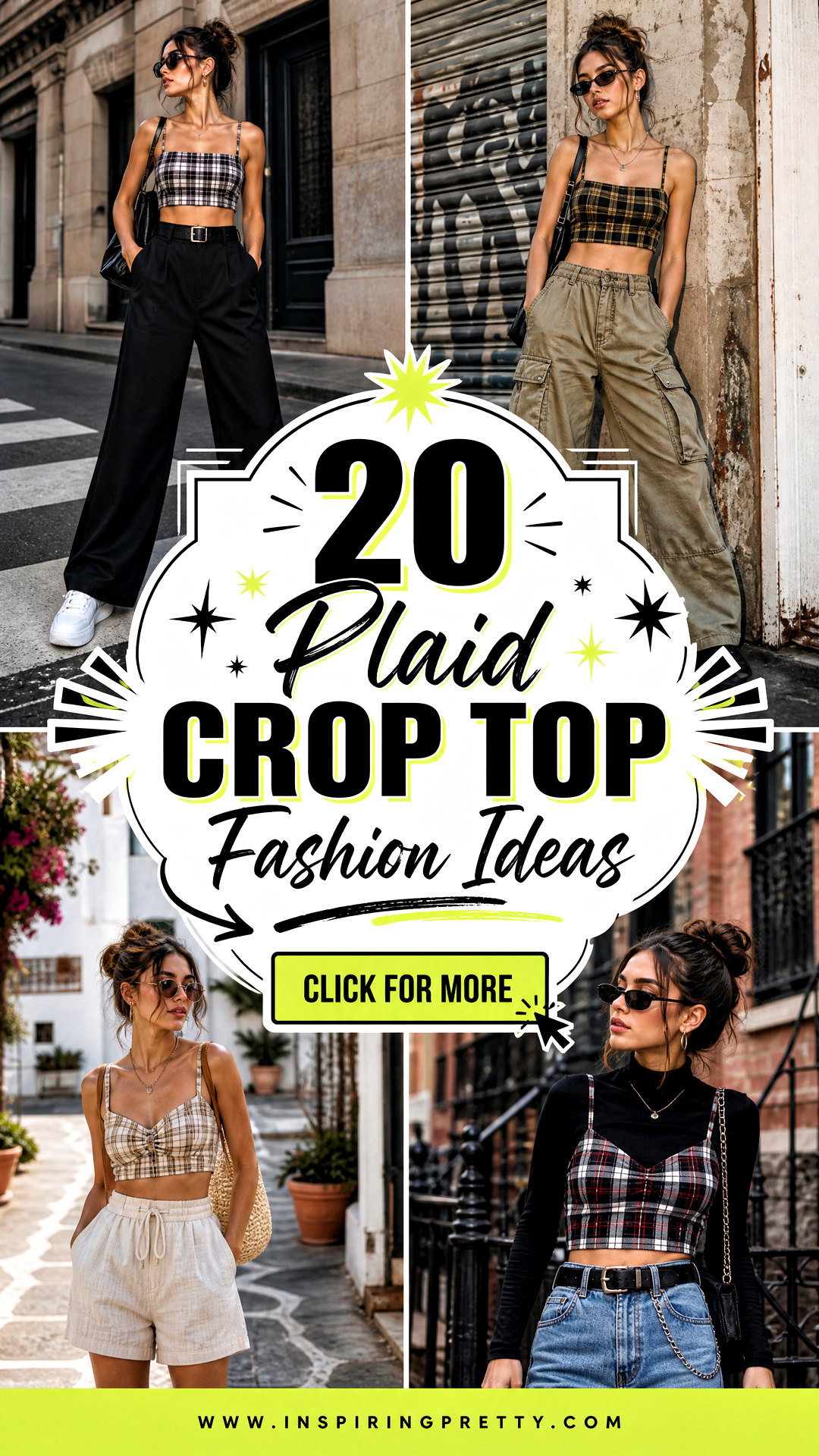 20 Plaid Crop Top Fashion Ideas for Trendy Layered Looks - 20 Plaid Crop Top Fashion Ideas for Trendy Layered Looks