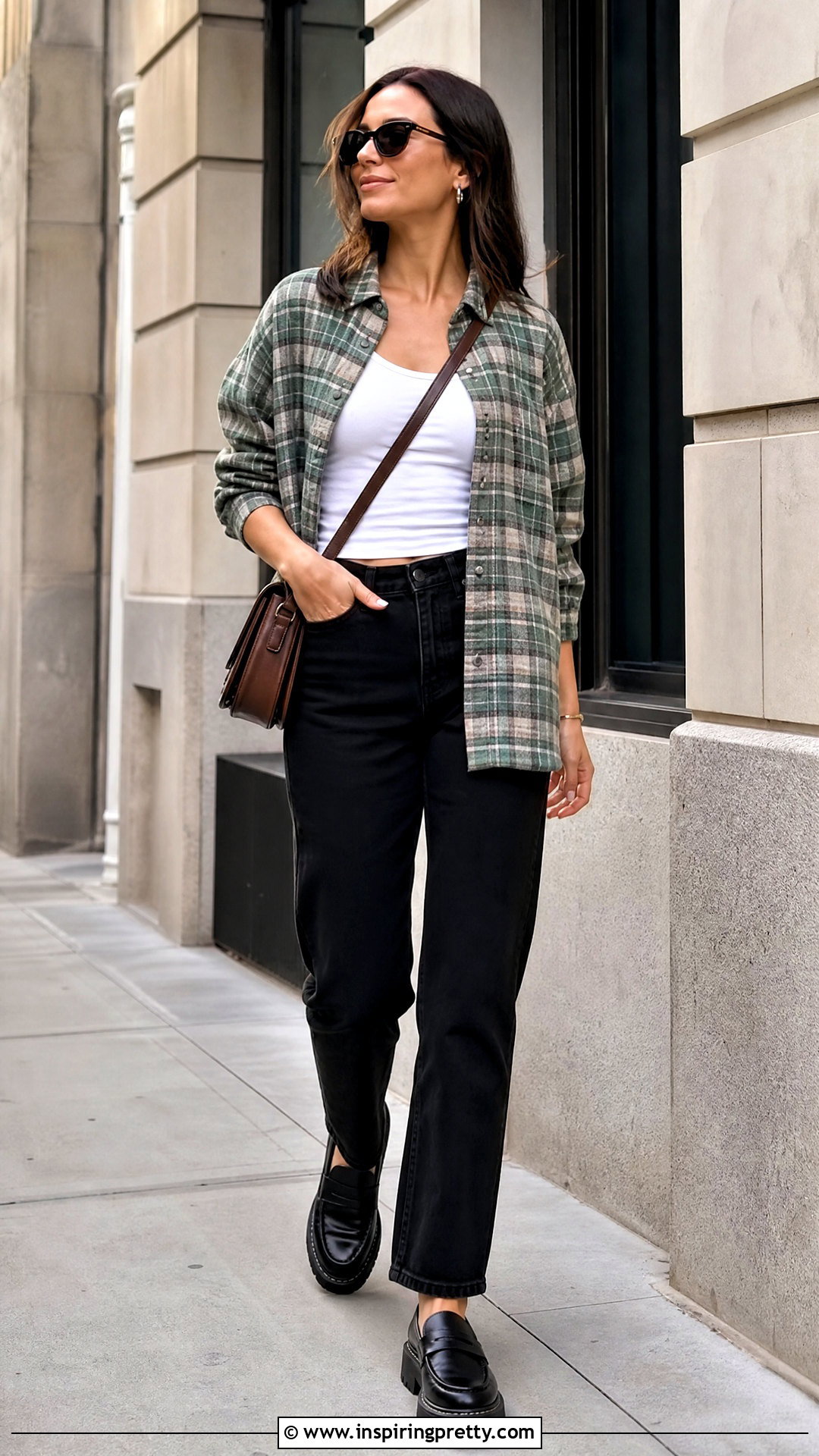 Plaid Flannel Top Outfit - 50 chic top outfit ideas