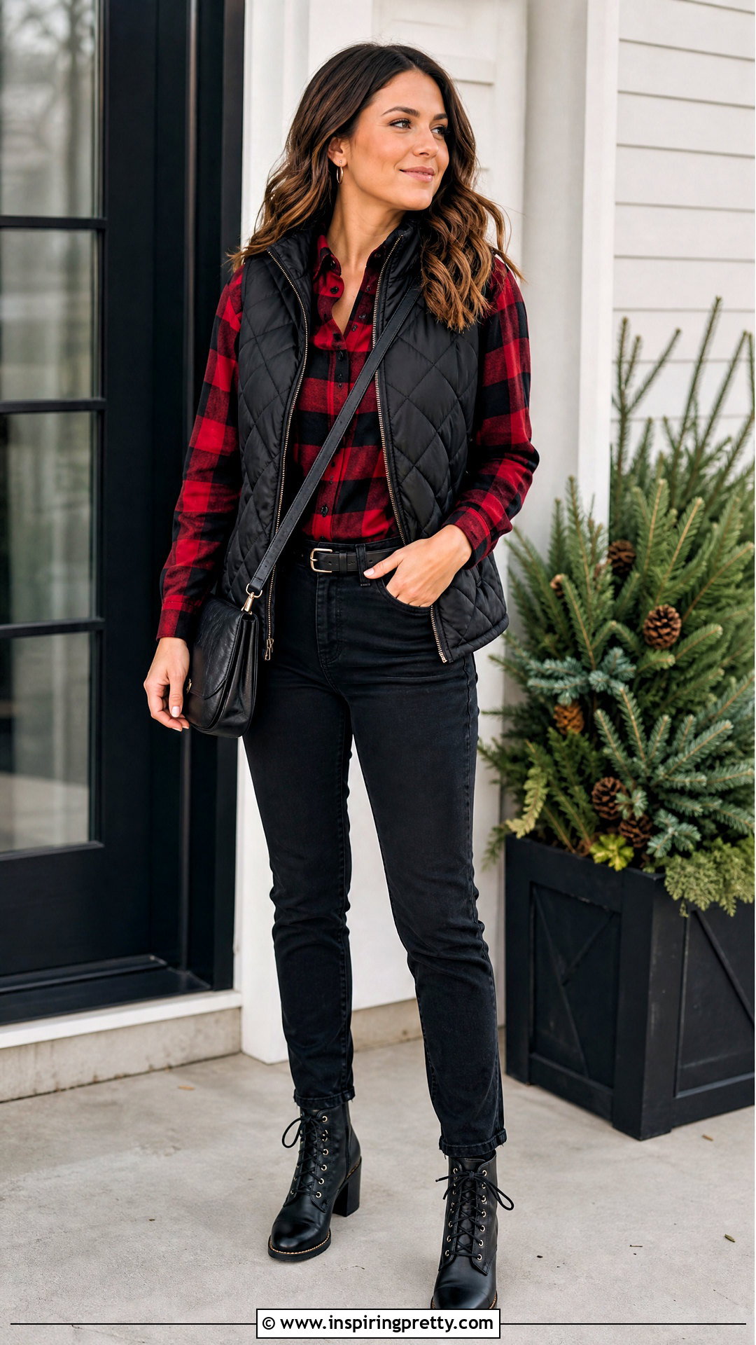 Plaid Full Sleeve Top With Black Jeans - 50 full sleeve top outfits