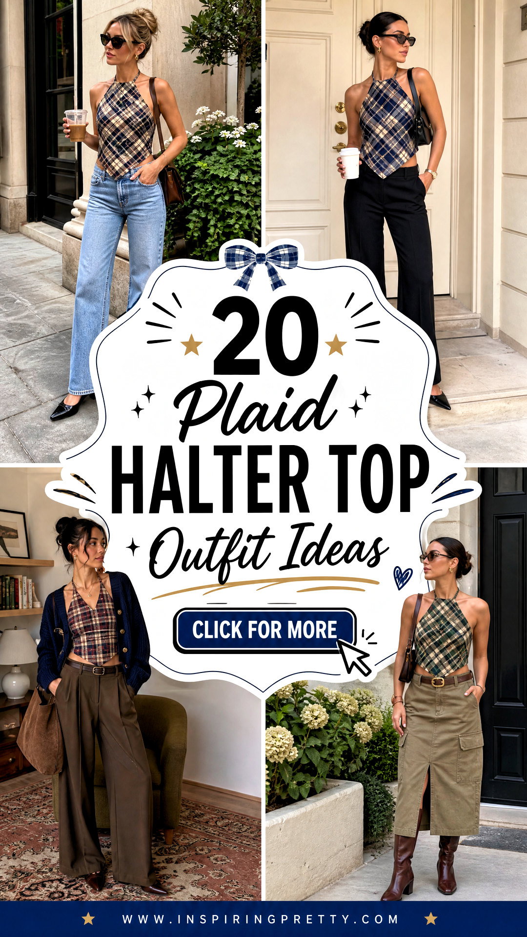20 Plaid Halter Top Outfit Ideas for Modern Preppy Style - 20 Plaid Halter Top Outfit Ideas for Modern Preppy Style