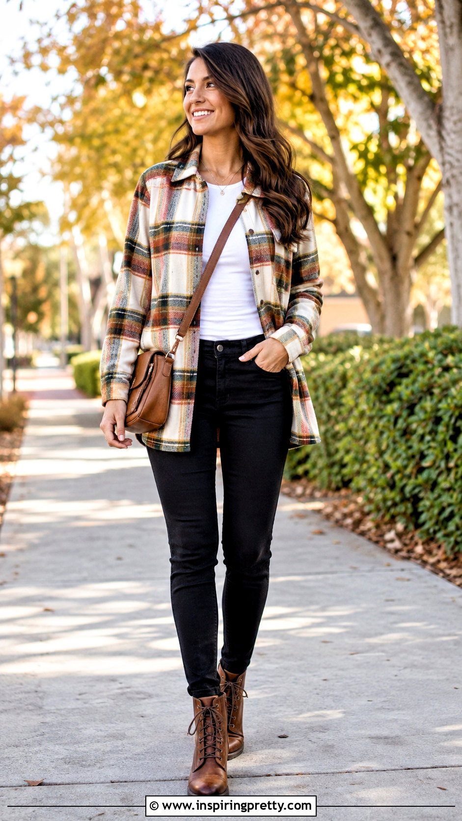 Plaid Shacket With Black Jeans - What Tops Go With Black Jeans (25 Ways)