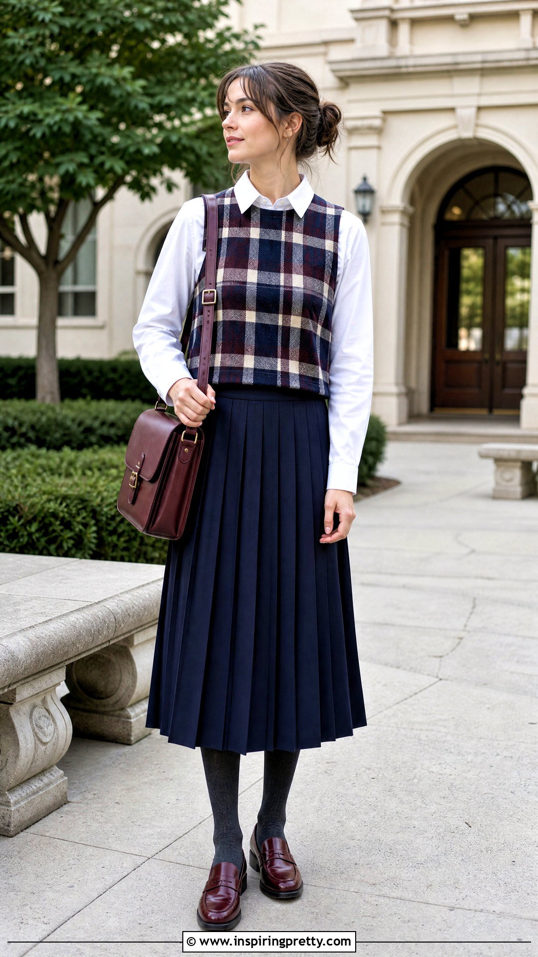 Plaid Tank Top Over White Collared Shirt Outfit - 50 tank top over shirt outfit ideas