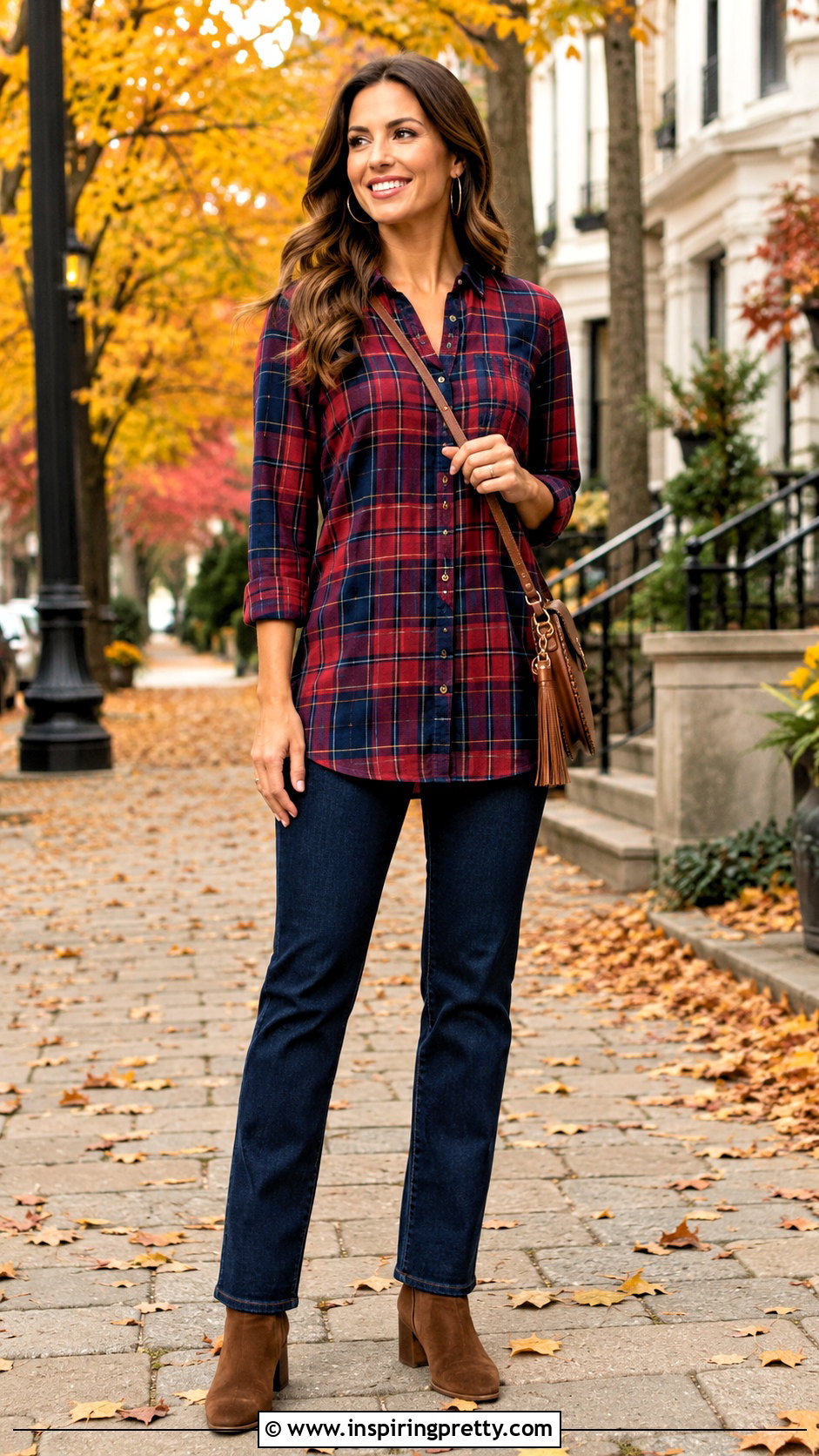Plaid Tunic Top With Jeans And Ankle Boots - 50 Tunic Top outfit ideas