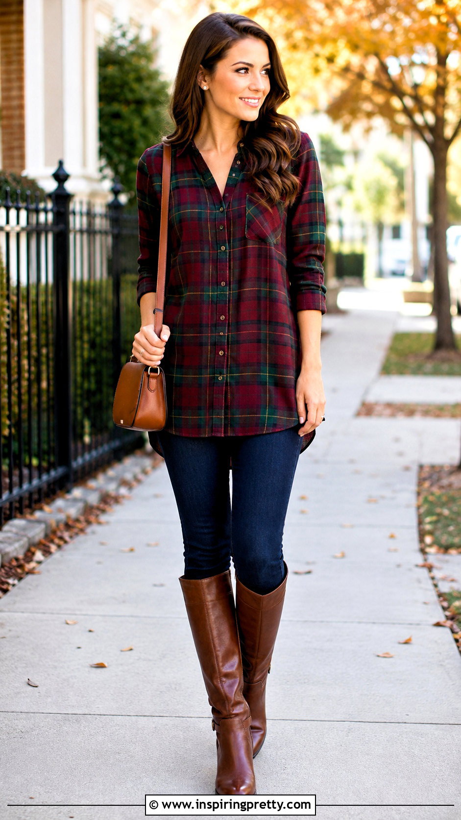 Plaid Tunic Top With Skinny Jeans - 50 tunic tops with jeans