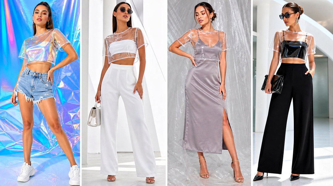 25 Plastic Crop Top Outfit Ideas for Bold Festival Style