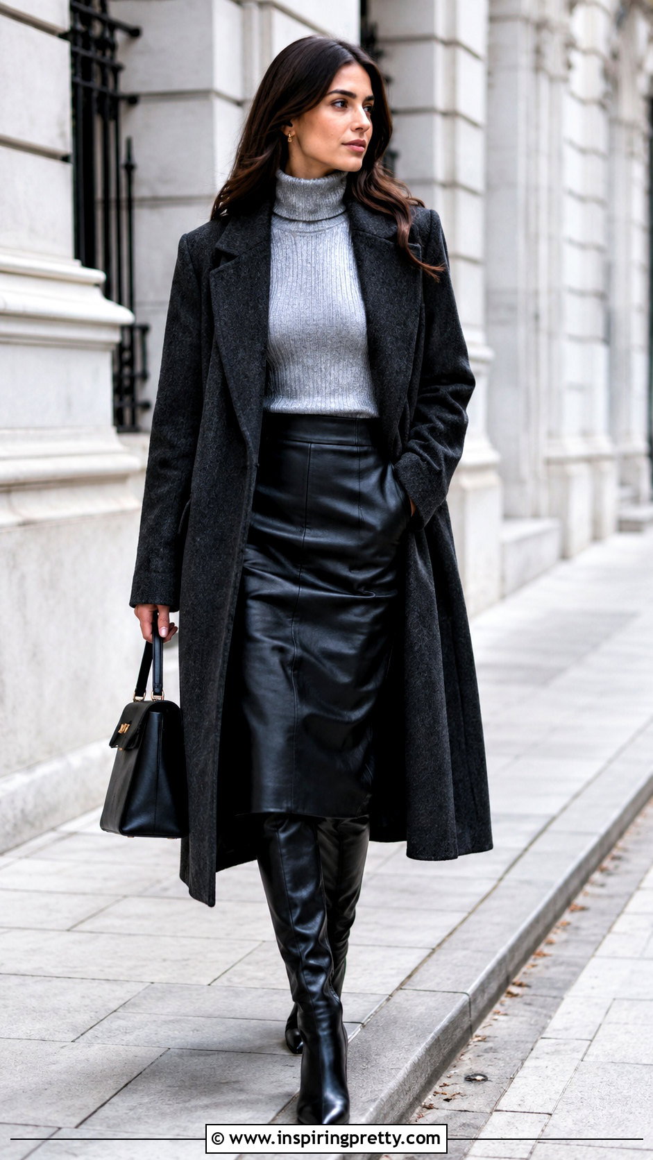 Plateado Turtleneck And Leather Skirt Outfit - 50 top plateado outfit ideas