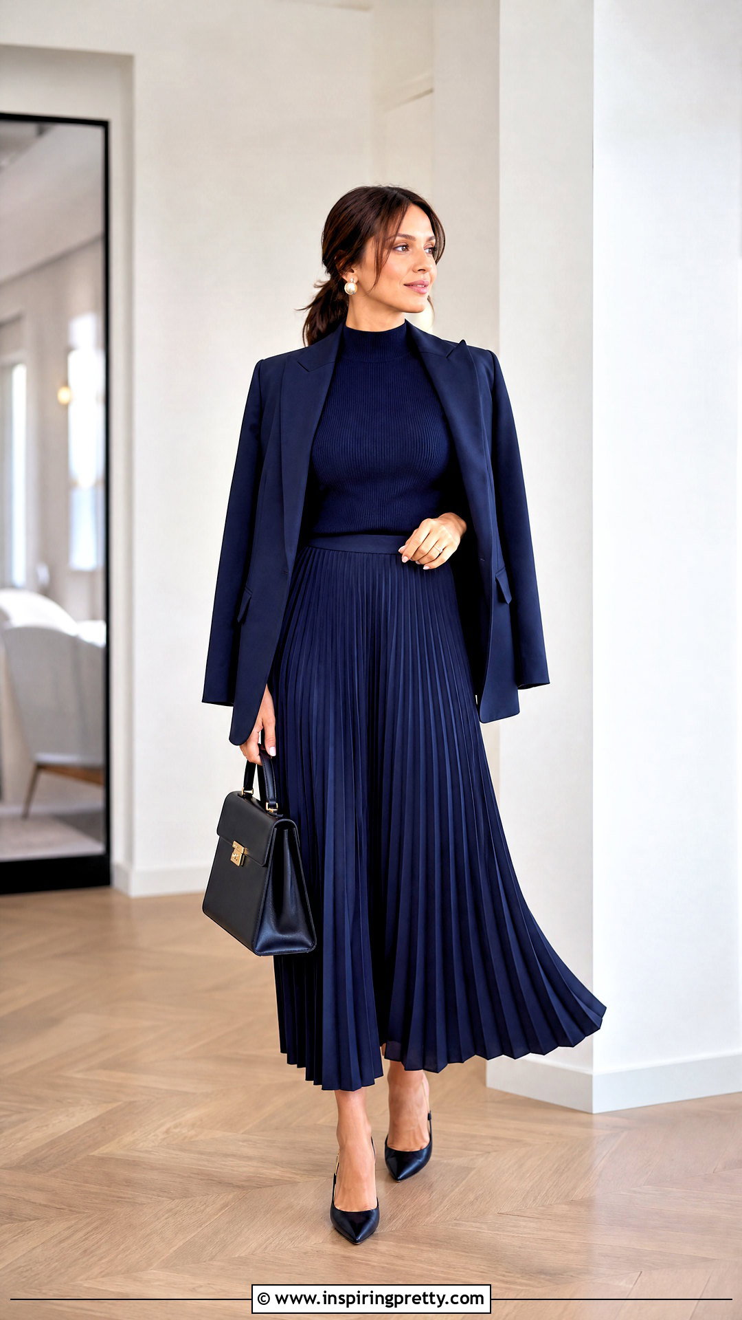 Pleated Maxi Skirt And Long Sleeve Top Set - 20 Maxi Skirt And Long Sleeve Top Sets