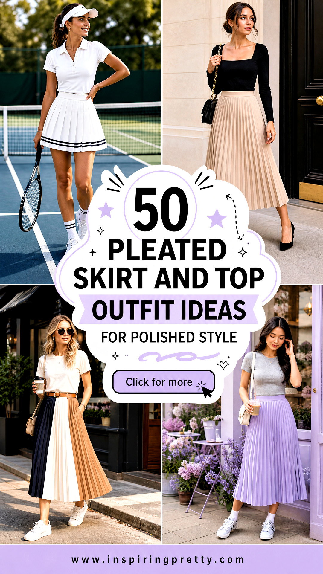 50 Pleated Skirt and Top Outfit Ideas for Polished Style - 50 Pleated Skirt and Top Outfit Ideas for Polished Style