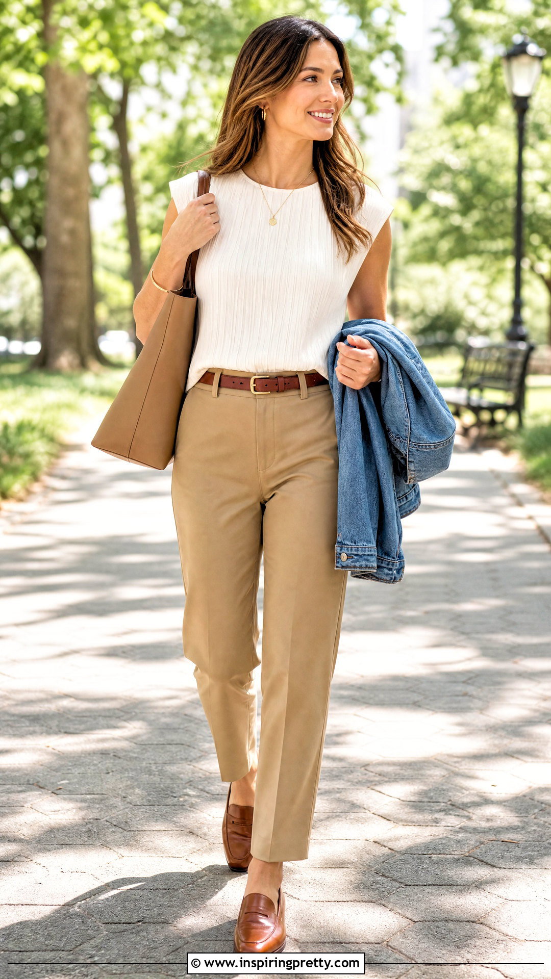 Pleated Top With Khaki Pants - 50 pleated top outfit ideas