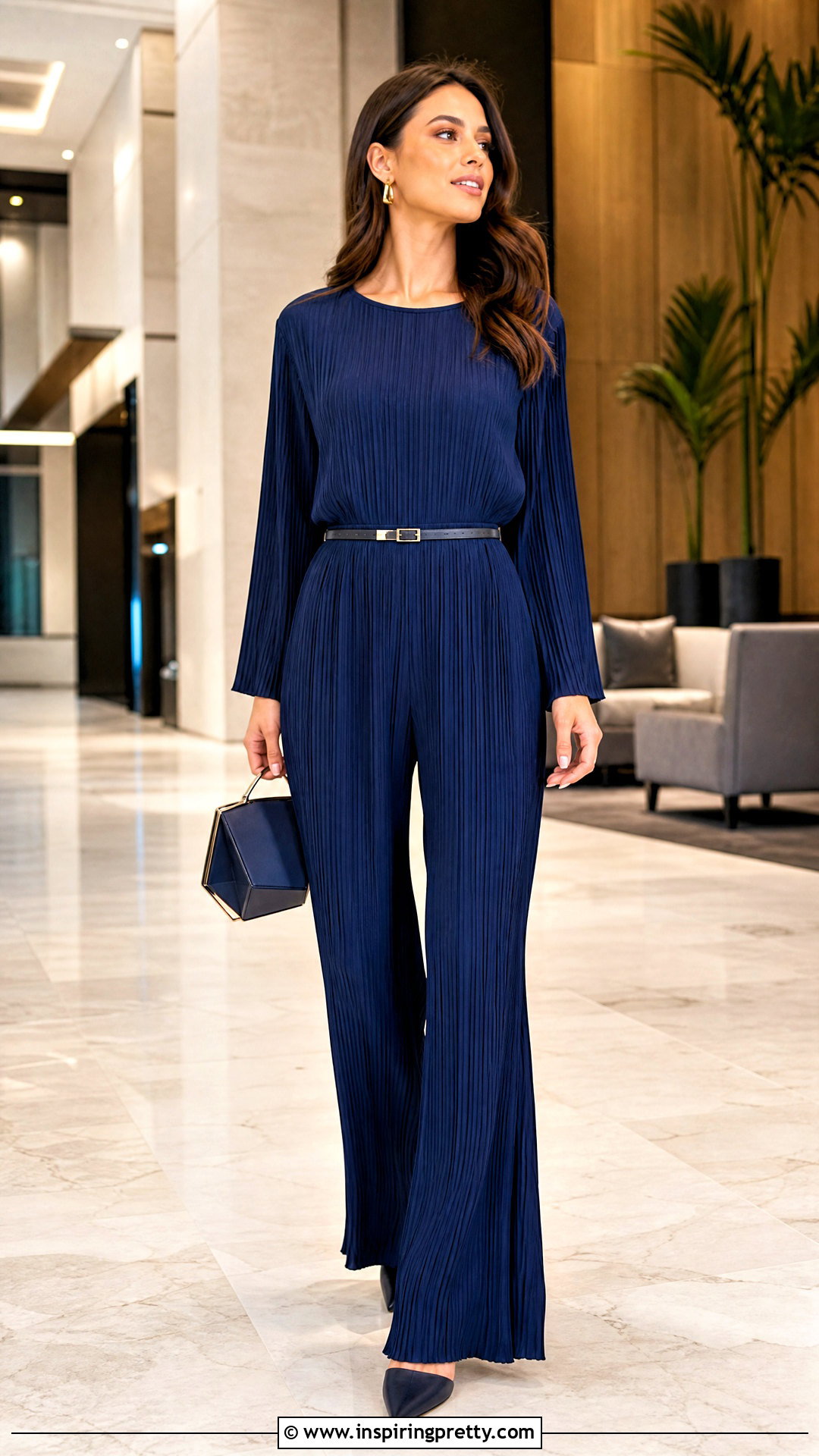 Pleated Top With Pleated Pants - 50 pleated top outfit ideas
