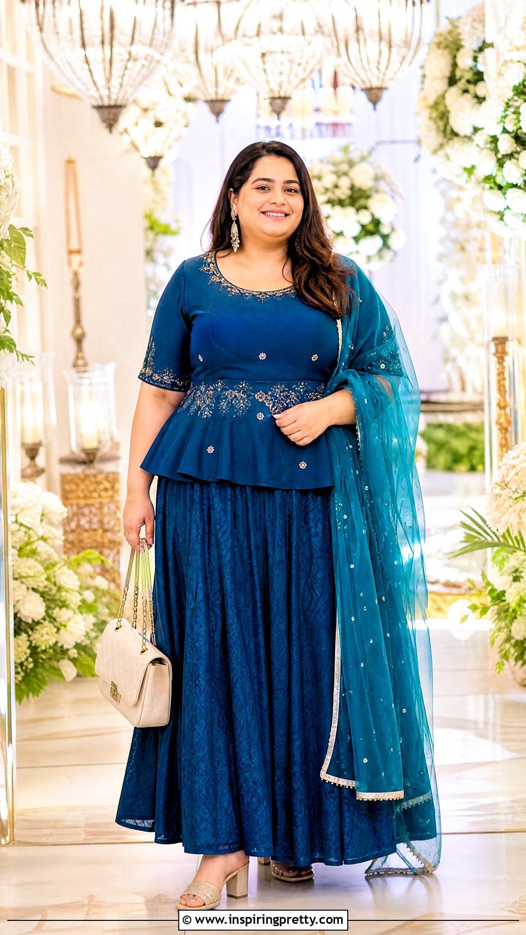 Plus Size Ethnic Skirt And Peplum Top Outfit - 50 ethnic skirt and top outfit ideas