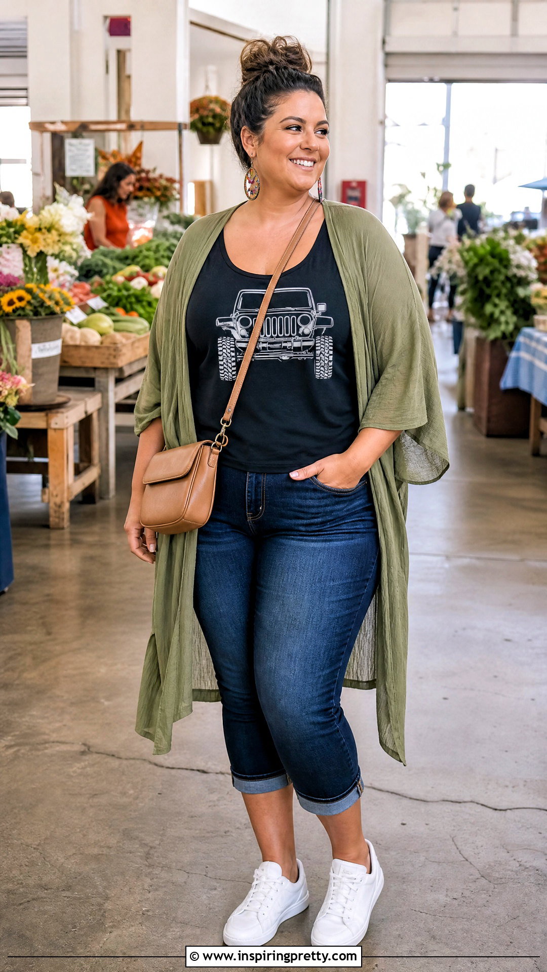 Plus Size Jeep Tank Top With Capri Jeans - 20 jeep tank tops for women near me ideas