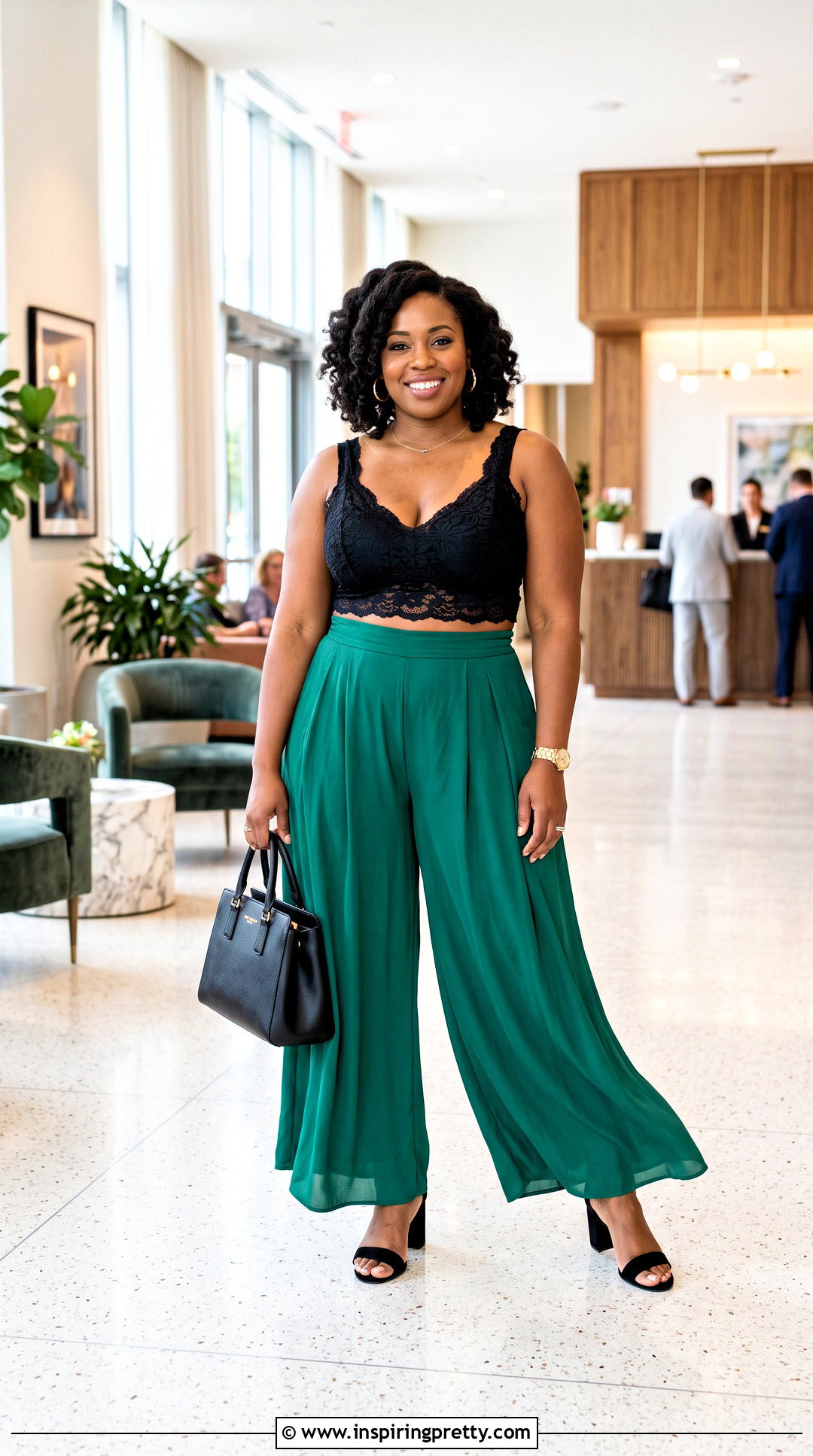 Plus Size Lace Crop Top With Palazzo Pants - 20 Lace Crop Tops For Women