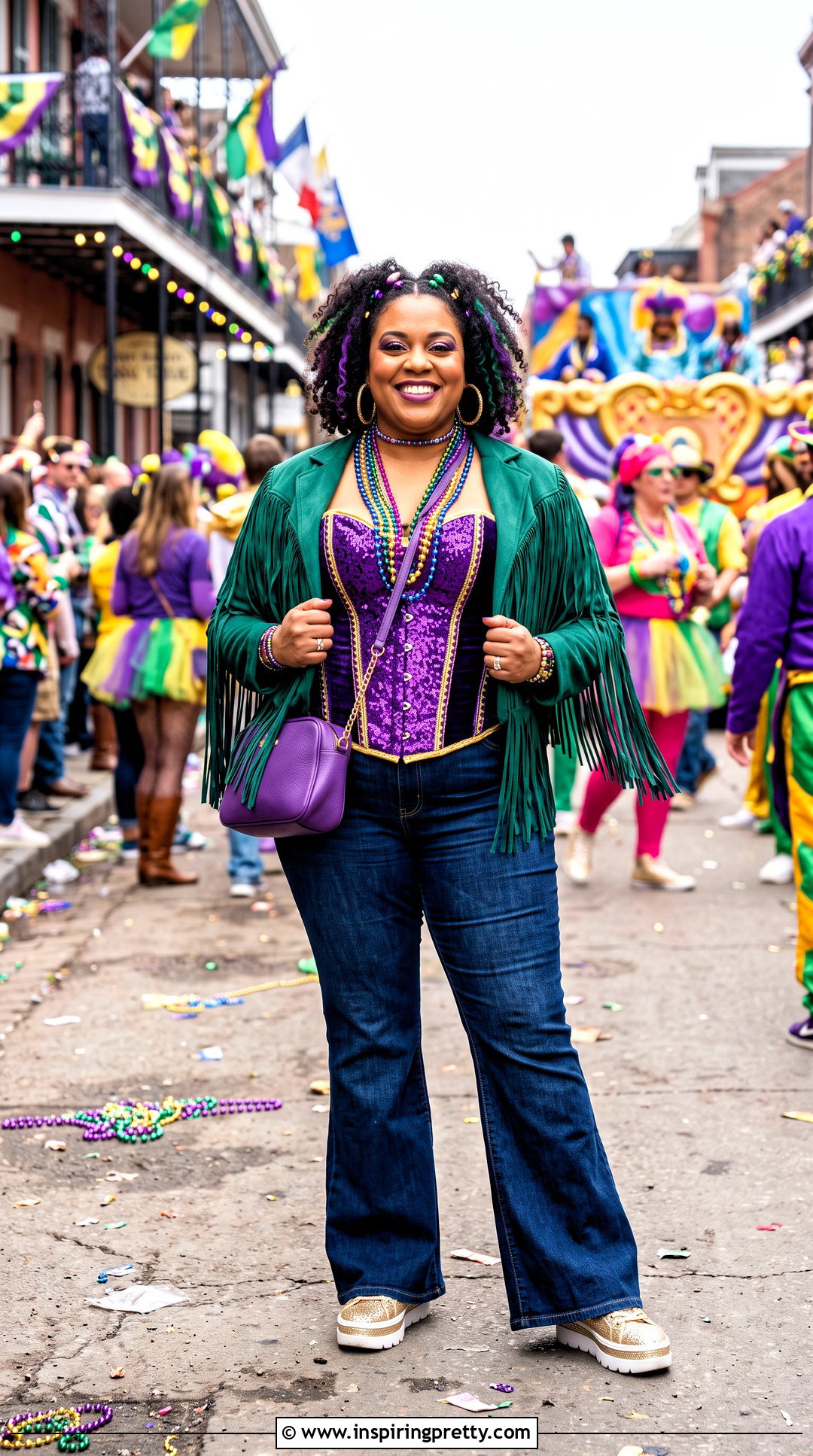 Plus Size Mardi Gras Corset Top With Flare Jeans - 25 Mardi Gras Corset Tops