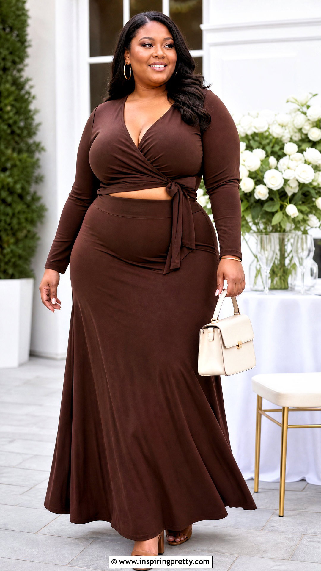 Plus Size Maxi Skirt And Long Sleeve Top Set - 20 Maxi Skirt And Long Sleeve Top Sets