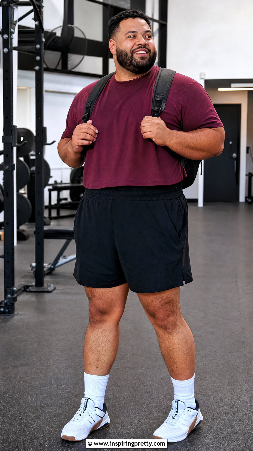 Plus Size Mens Crop Tee With High Waisted Shorts - 20 mens workout crop tops