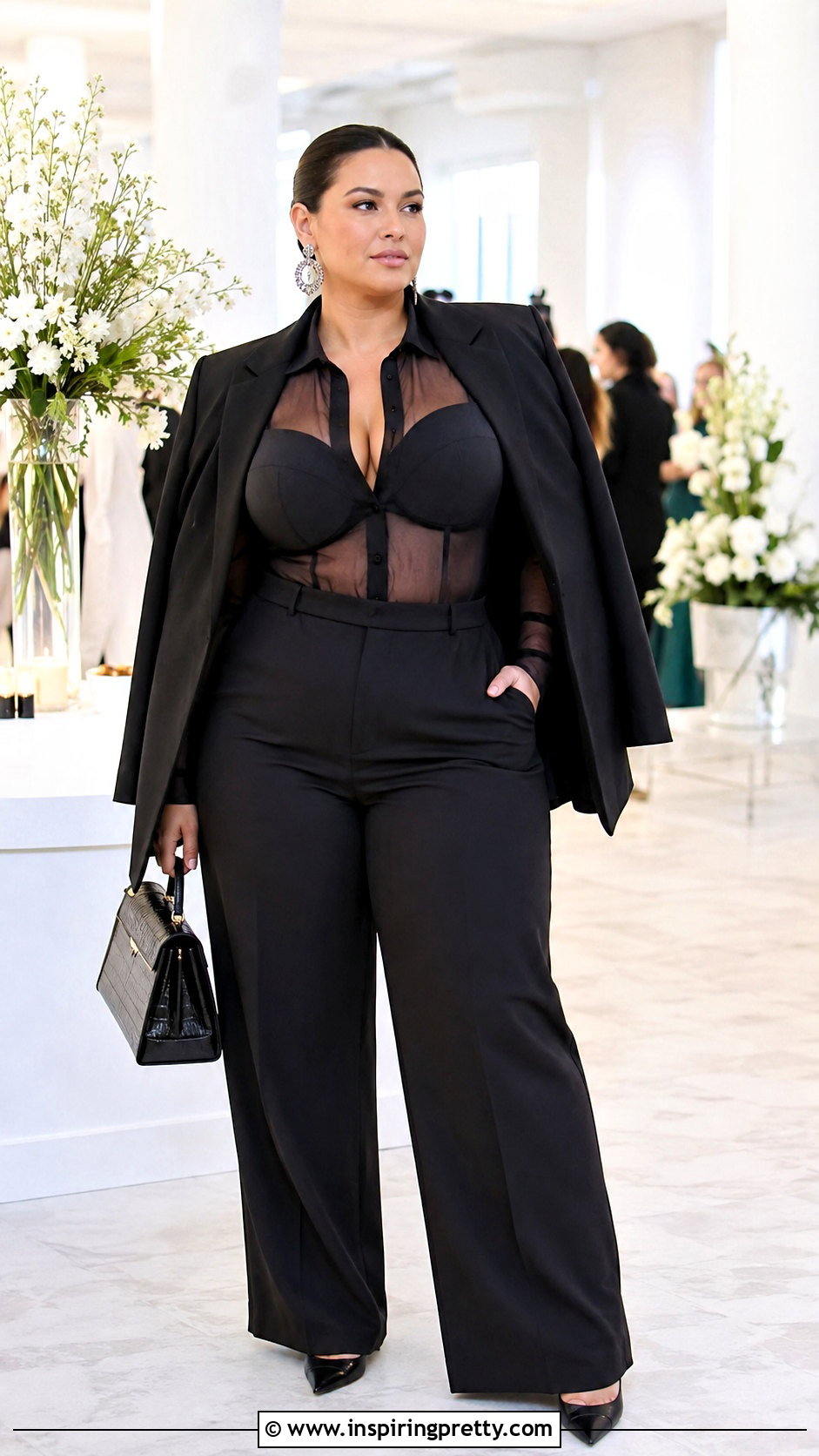 Plus Size Sheer Long Sleeve Top Outfit - 50 sheer long sleeve top outfit ideas