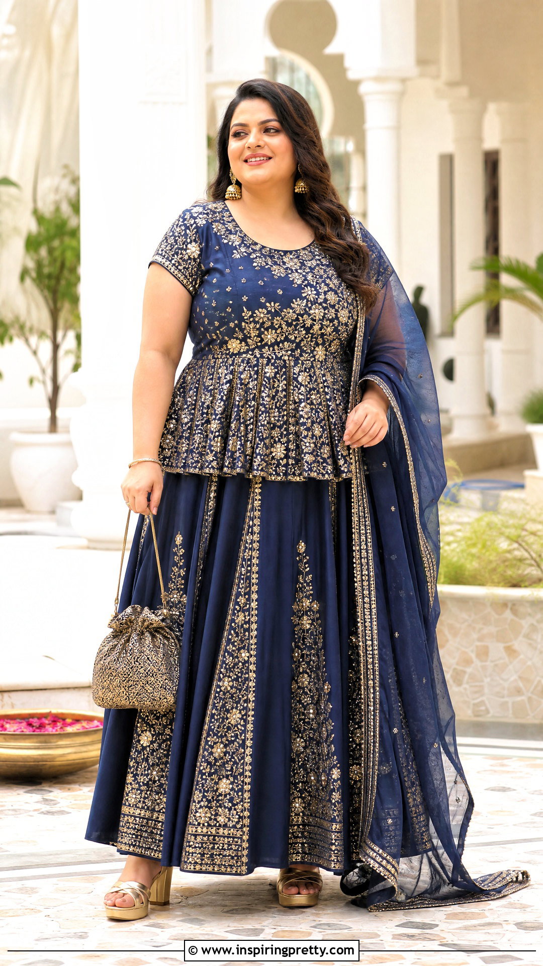 Plus Size Skirt And Peplum Top Indian Outfit - 50 skirt and top indian outfits