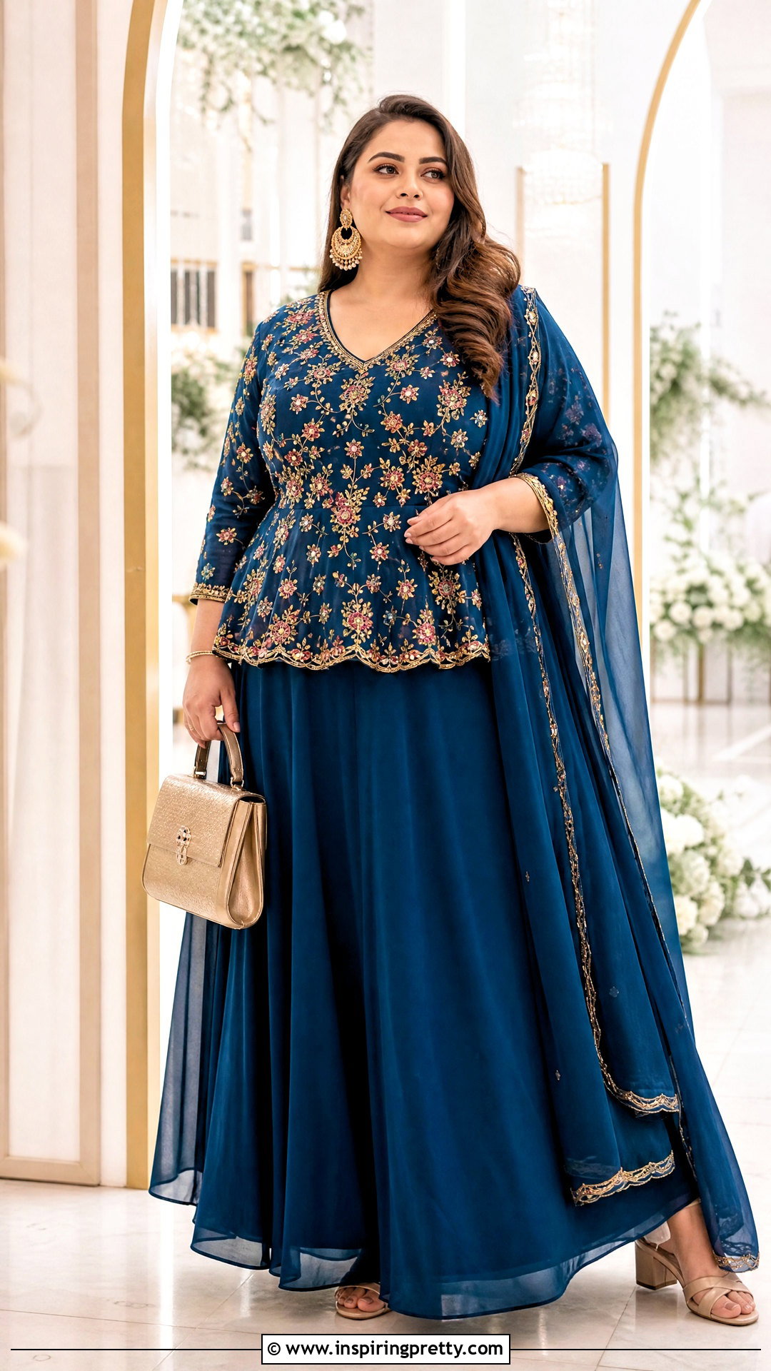 Plus Size Traditional Skirt And Peplum Top Outfit - 50 traditional skirt and top outfit ideas