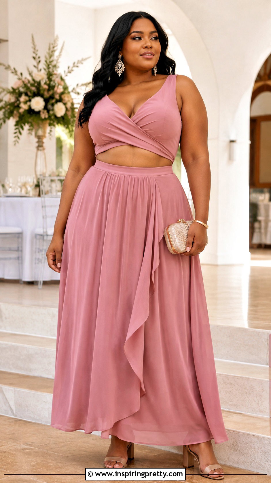 Plus Size Wrap Crop Top Bridesmaid Dress - 25 Crop Top Bridesmaid Dress outfit ideas