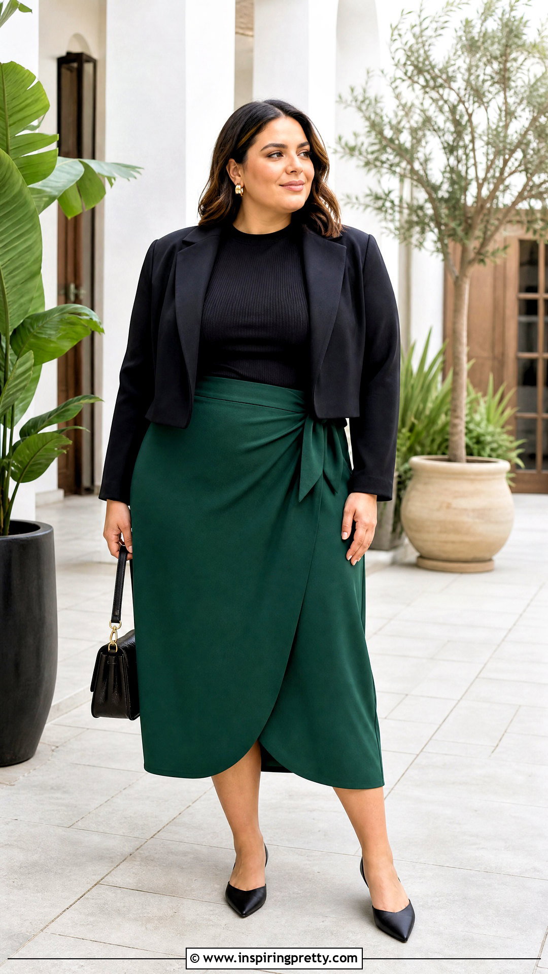 Plus Size Wrap Skirt With Fitted Top And Heels - 50 top skirt outfit ideas