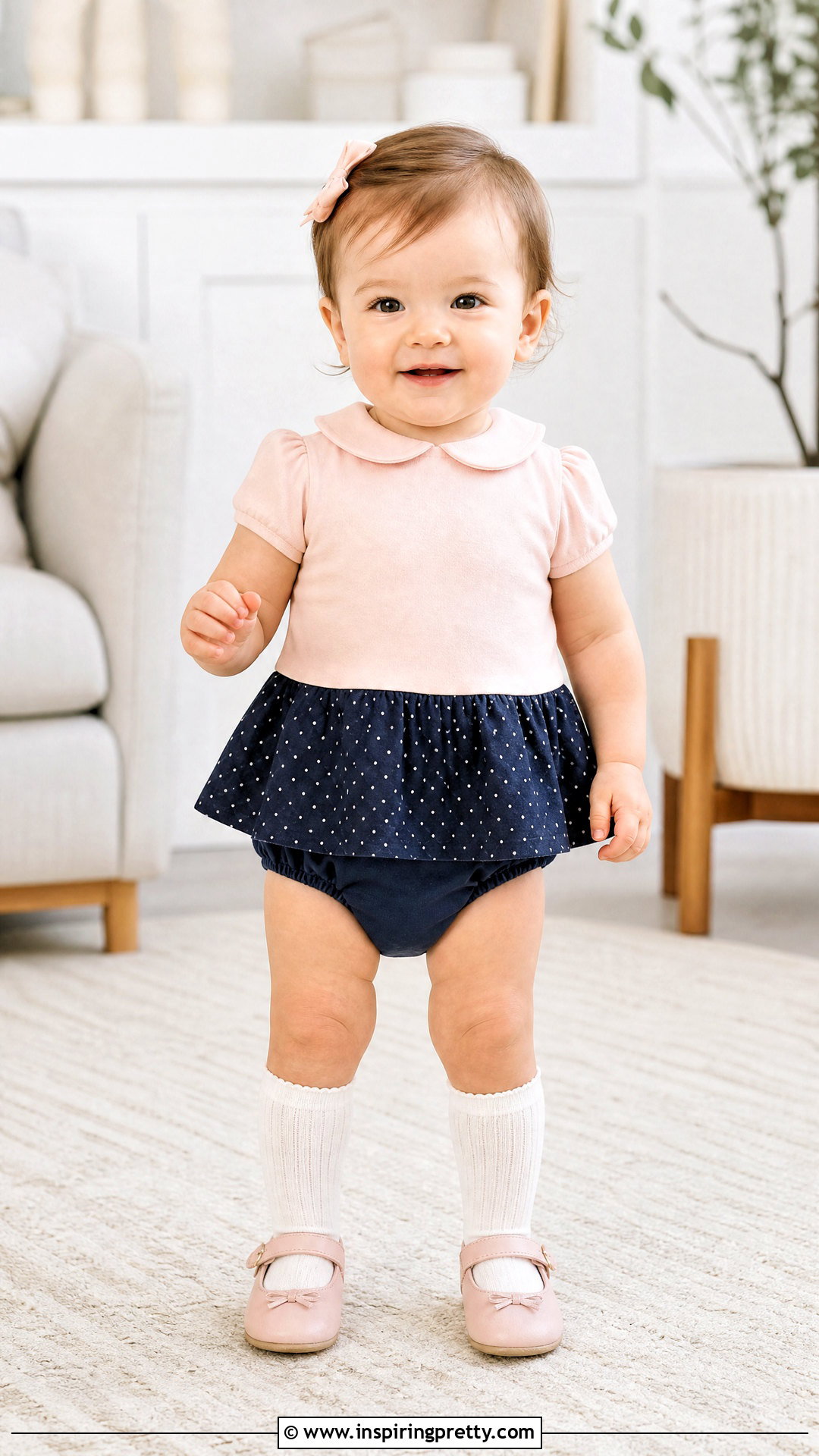 Polka Dot Baby Skirt Top Set - 50 baby skirt top designs