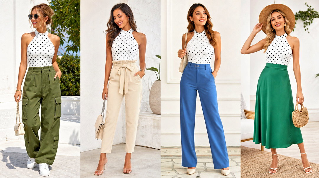 50 Polka Dot Halter Top Outfit Ideas for Playful Summer Style
