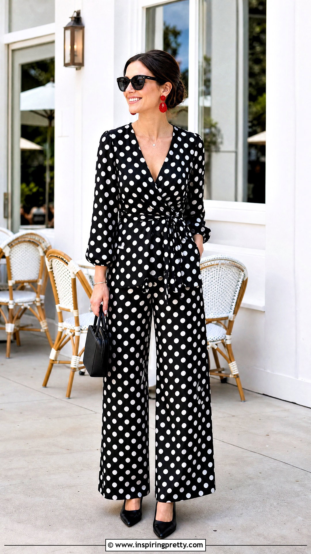 Polka Dot Top And Trouser Set - 50 two pieces trouser and top