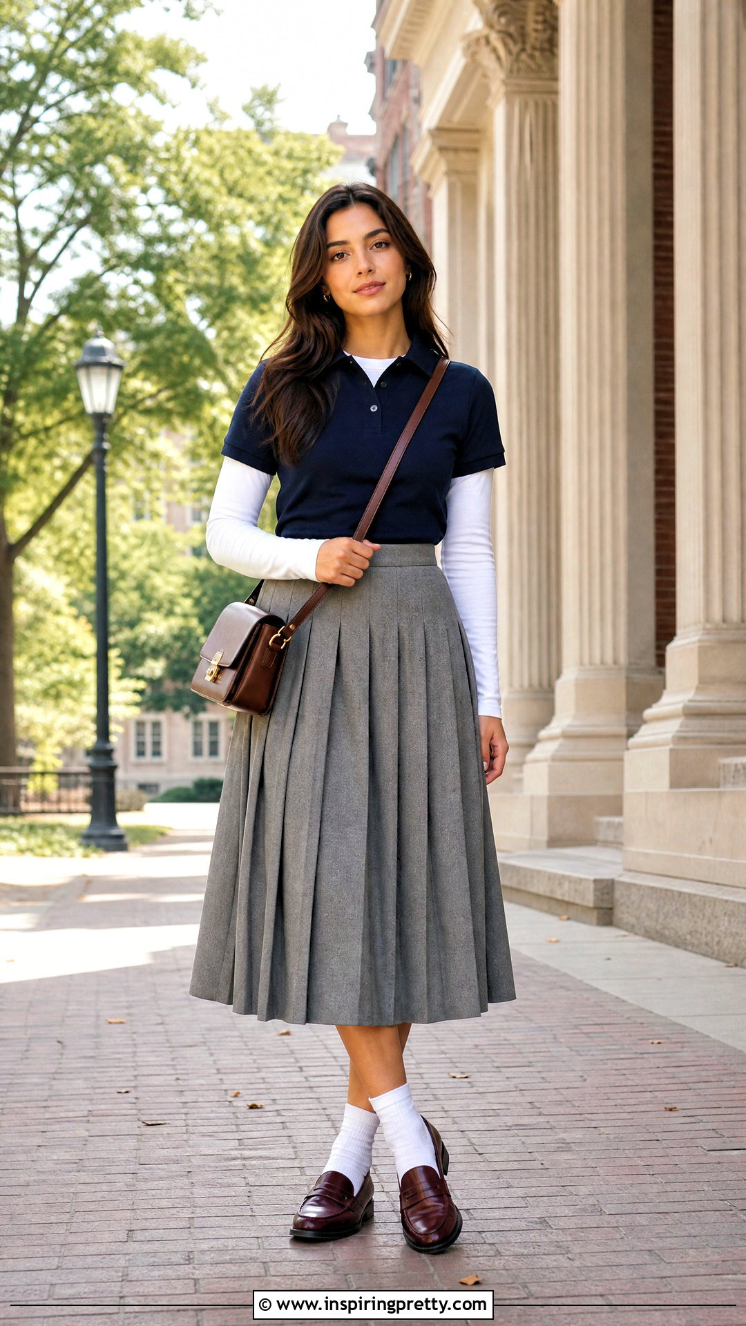 Polo Shirt Over Long Sleeve Tee Outfit - 50 layered tops outfit ideas