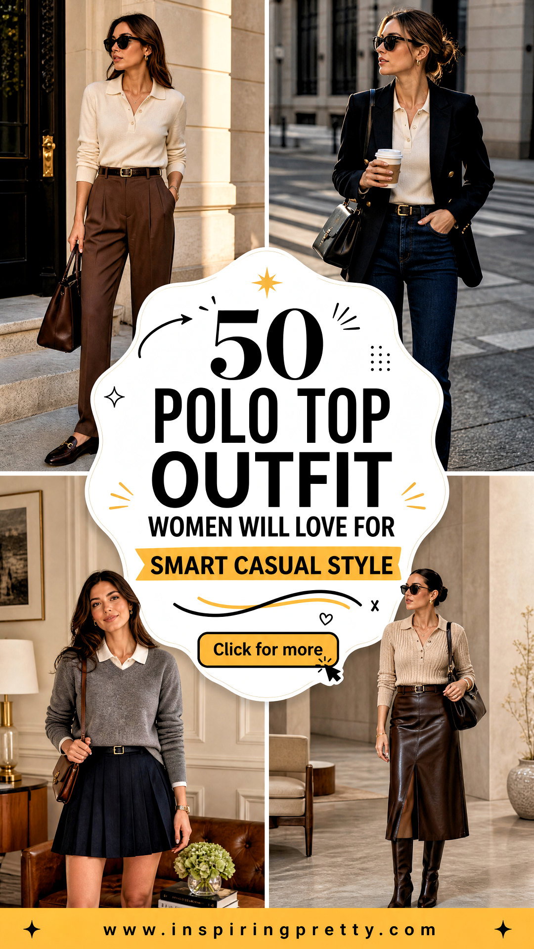 50 Polo Top Outfit Women Will Love for Smart Casual Style - 50 Polo Top Outfit Women Will Love for Smart Casual Style