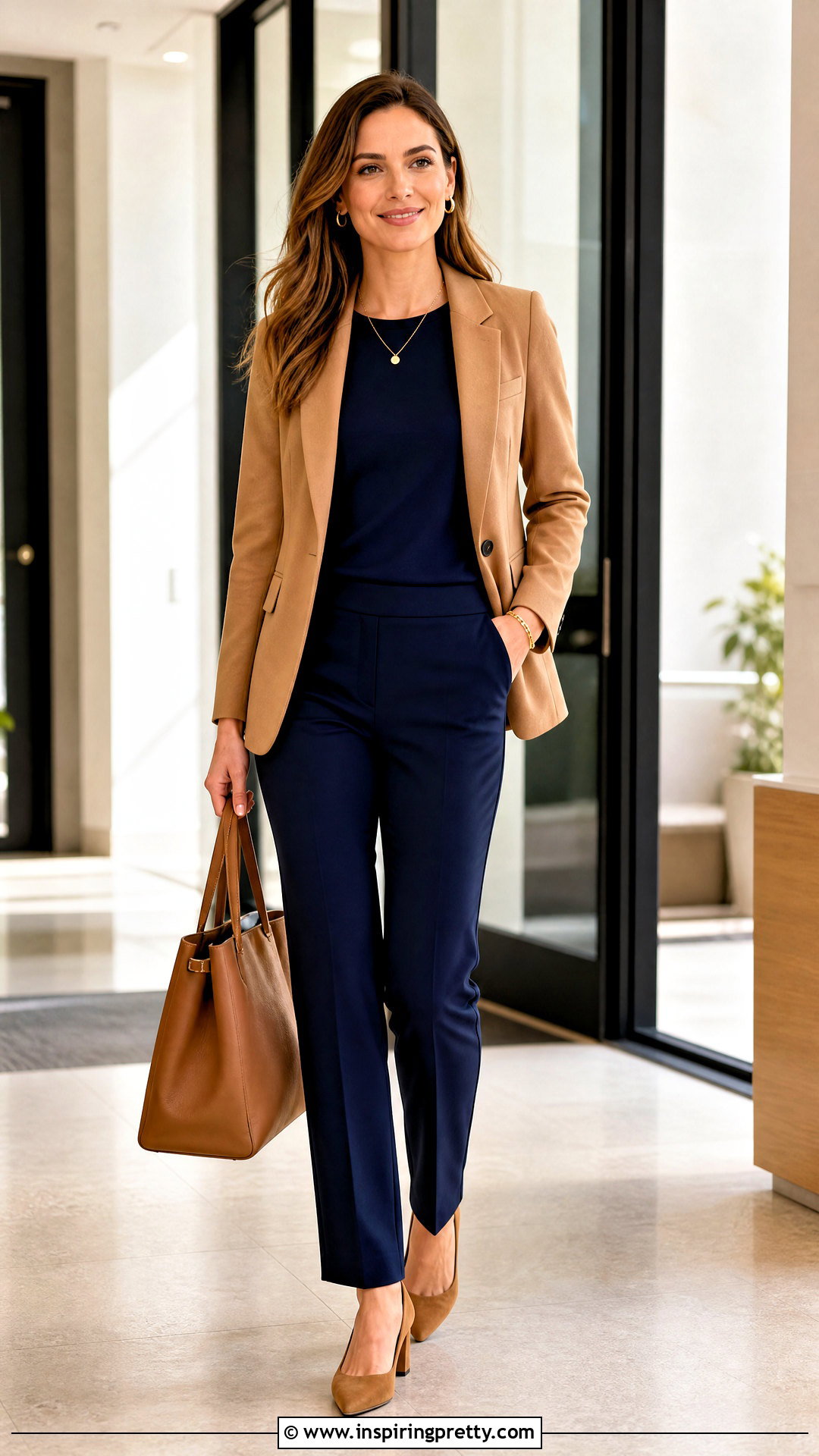 Ponte Corporate Top With Matching Pants - 50 corporate tops for ladies