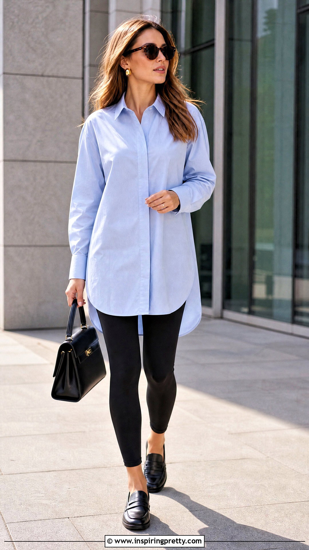 Poplin Tunic Shirt With Leggings - 20 spring tops to wear with leggings