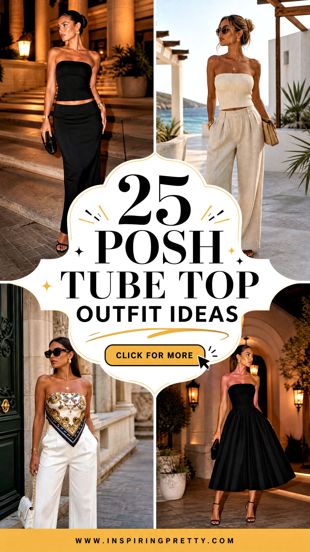 25 Posh Tube Top Outfit Ideas for Elevated Night-Out Style - 25 Posh Tube Top Outfit Ideas for Elevated Night-Out Style
