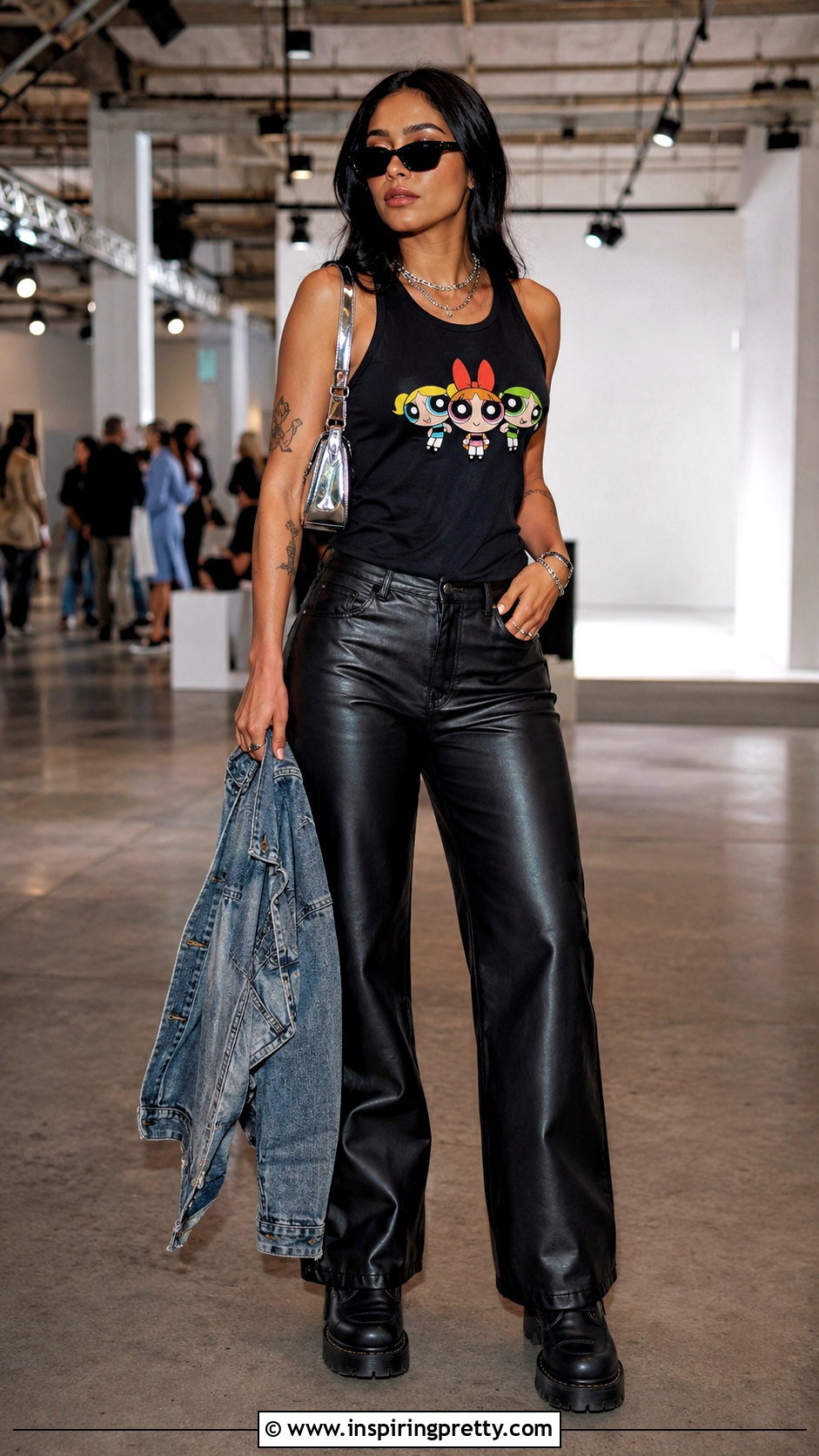 Powerpuff Girls Tank Top With Faux Leather Pants - 20 powerpuff girls tank tops