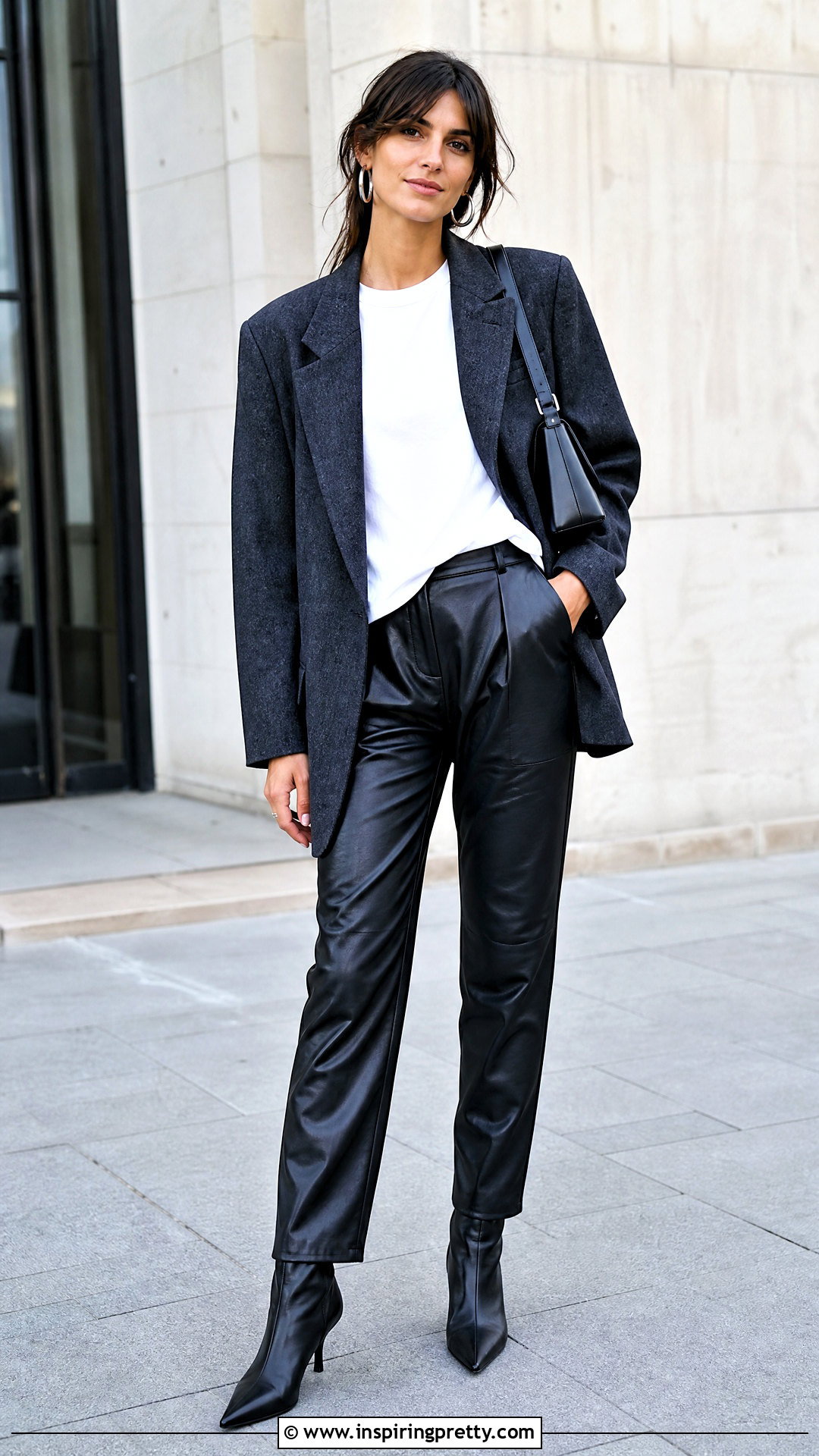 Prada Jersey T Shirt With Leather Pants - 50 prada top outfit ideas