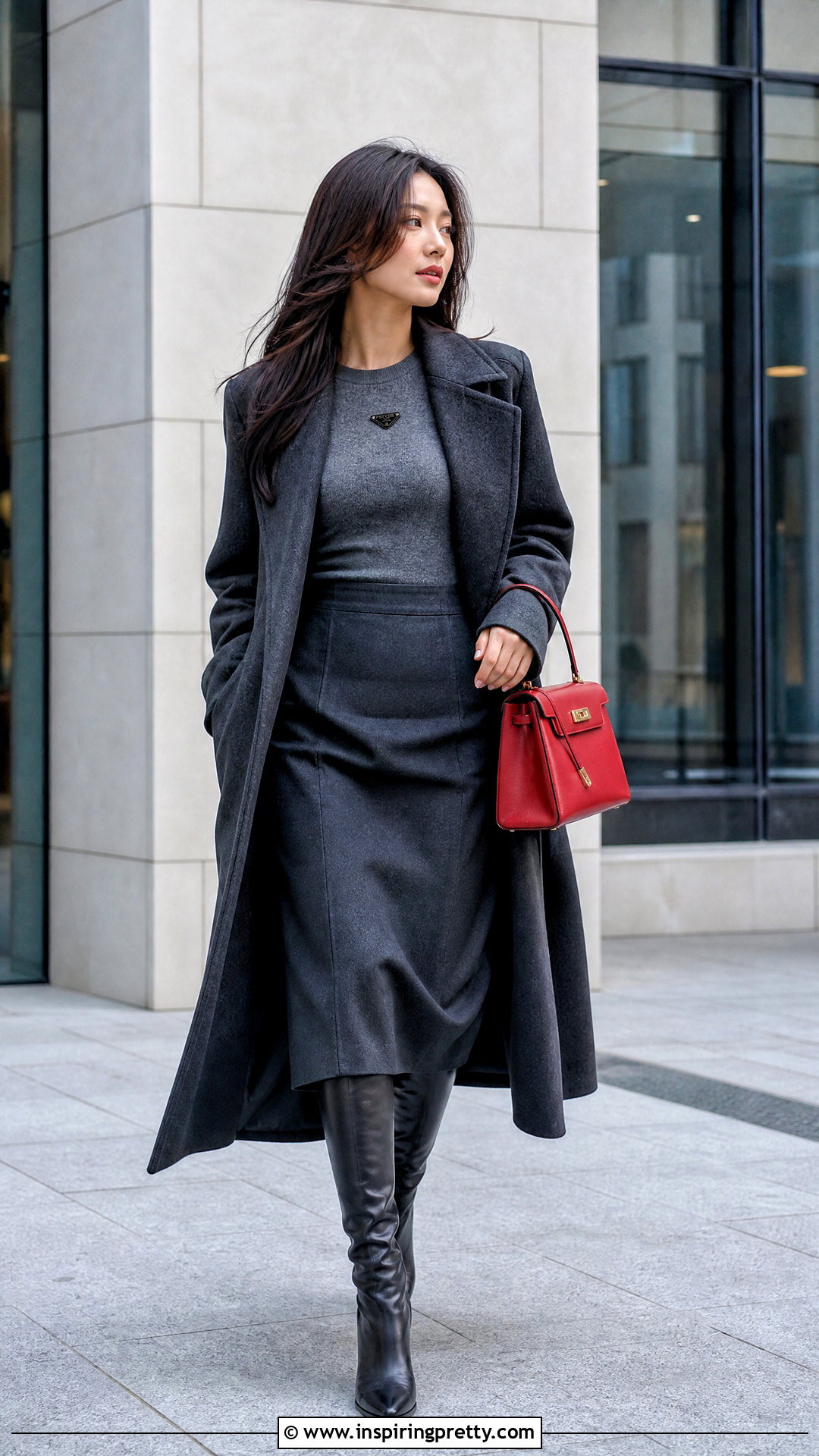 Prada Layered Top With Skirt And Coat - 50 prada top outfit ideas