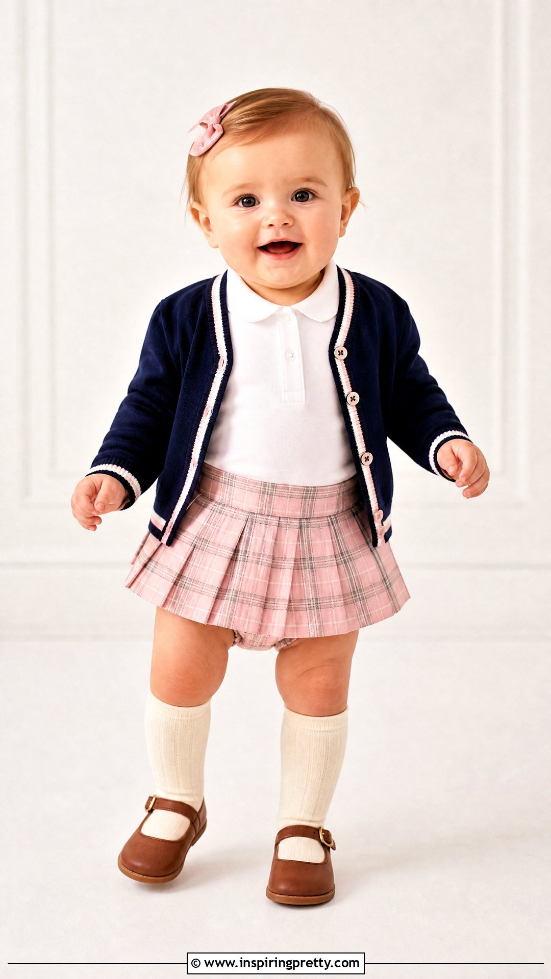 Preppy Baby Skirt Top Set - 50 baby skirt top designs