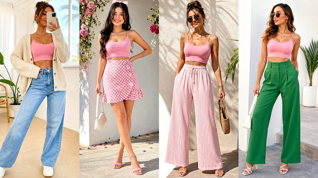 20 Preppy Pink Crop Top Outfit Ideas for Chic Summer Looks