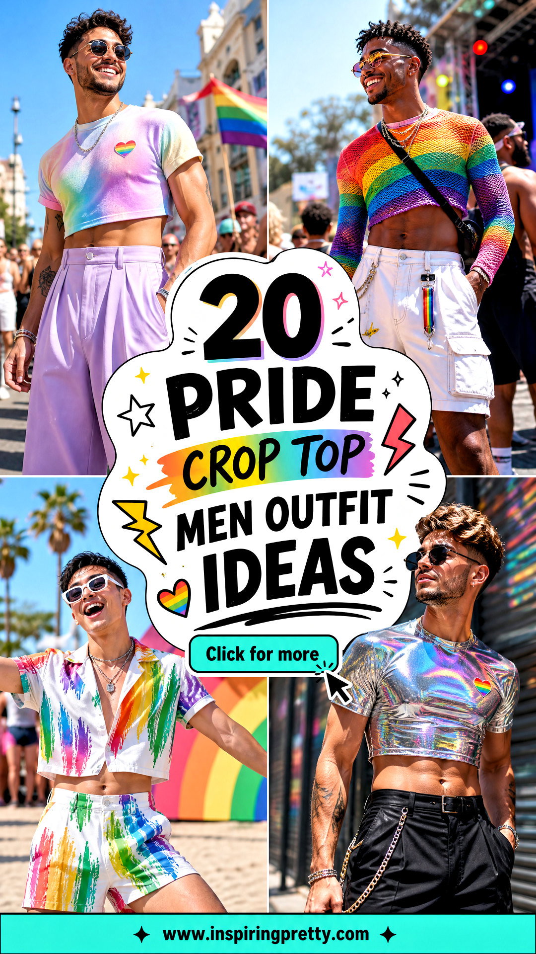 20 Pride Crop Top Men Outfit Ideas for Bold Festival Style - 20 Pride Crop Top Men Outfit Ideas for Bold Festival Style