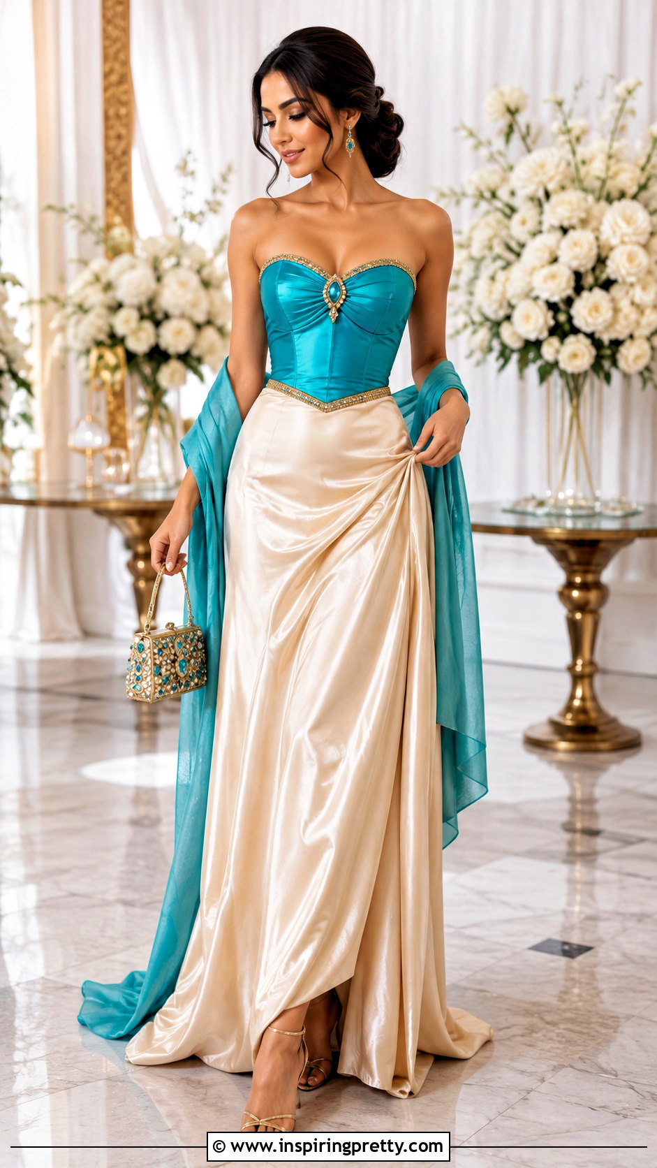 Princess Jasmine Corset Top With Satin Maxi Skirt - 25 Princess Jasmine Corset Top outfit ideas