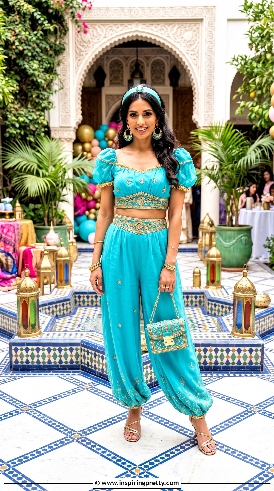 Princess Jasmine Crop Top With Matching Flowy Pants - 20 Princess Jasmine Crop Top outfit ideas
