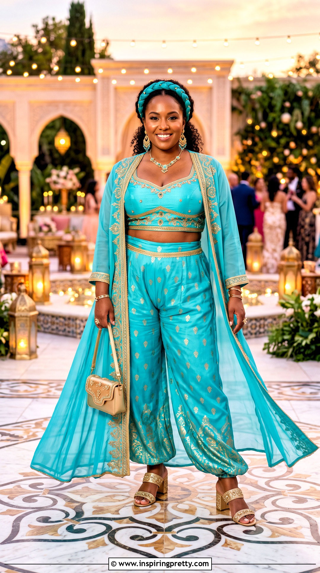 Princess Jasmine Crop Top With Plus Size Wide Leg Pants - 20 Princess Jasmine Crop Top outfit ideas