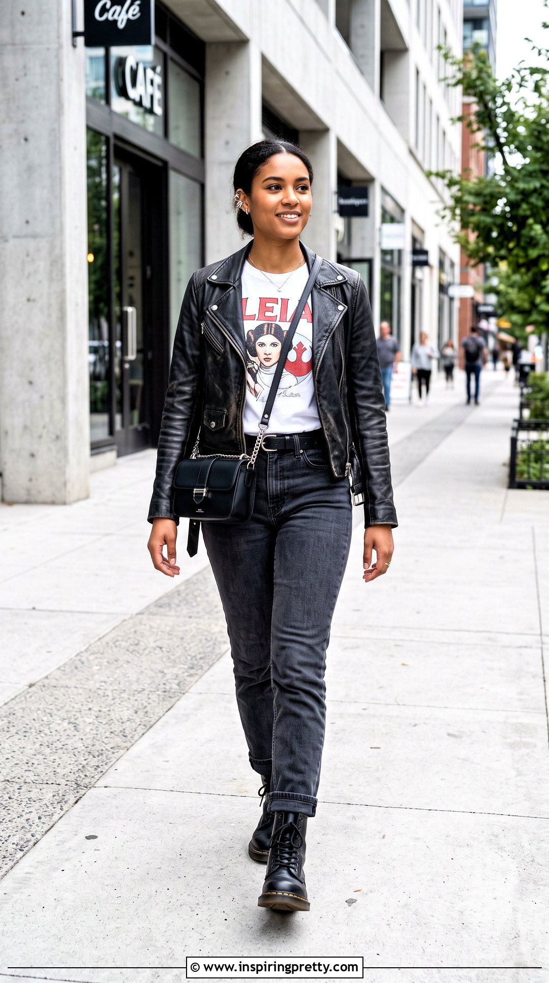 Princess Leia Top With A Leather Jacket - 20 Princess Leia Top outfit ideas