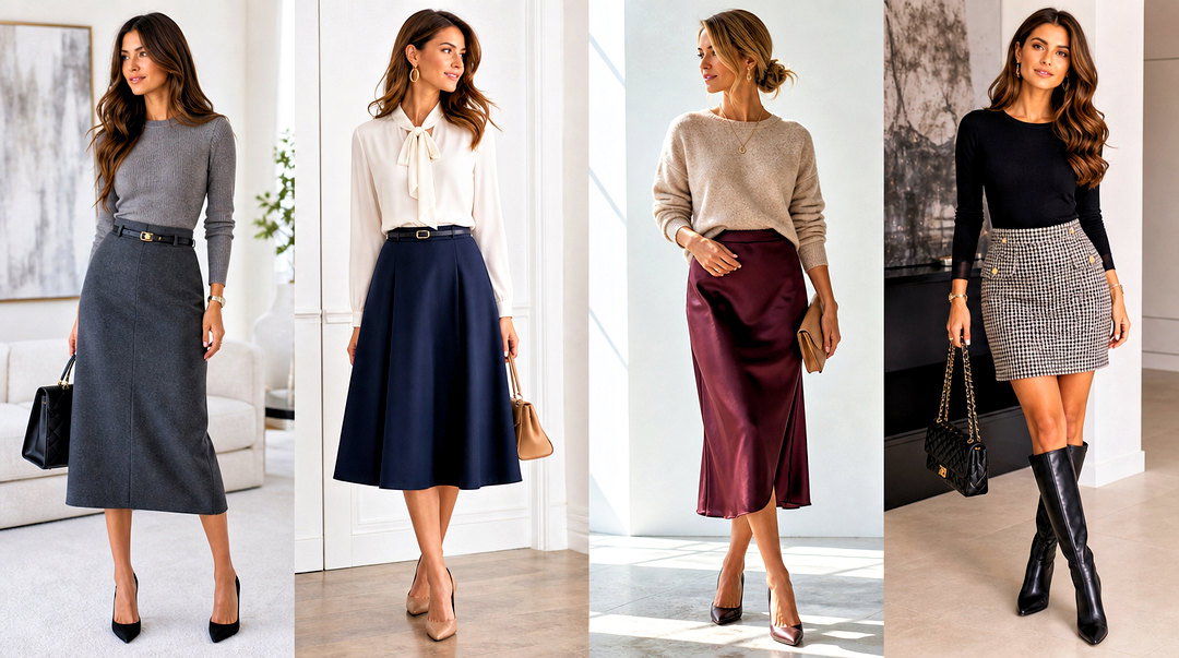 20 Professional Skirt and Top Outfit Ideas for Polished Workwear